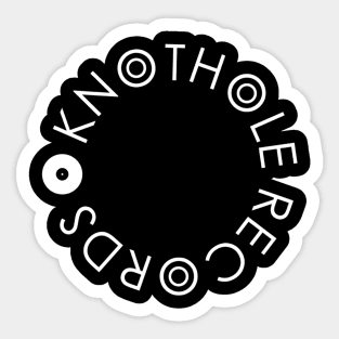 Knothole Records (White Text) Sticker